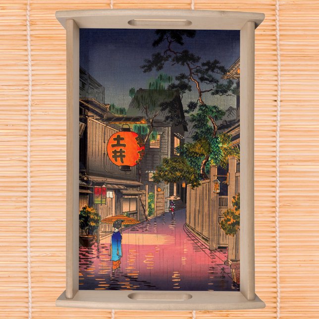 Tsuchiya Koitsu - Evening at Ushigome Serving Tray (Creator Uploaded)