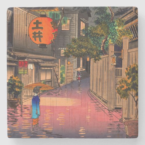 Tsuchiya Koitsu _ Evening at Ushigome Stone Coaster