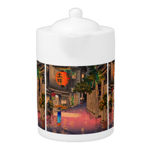 Tsuchiya Koitsu - Evening at Ushigome Teapot