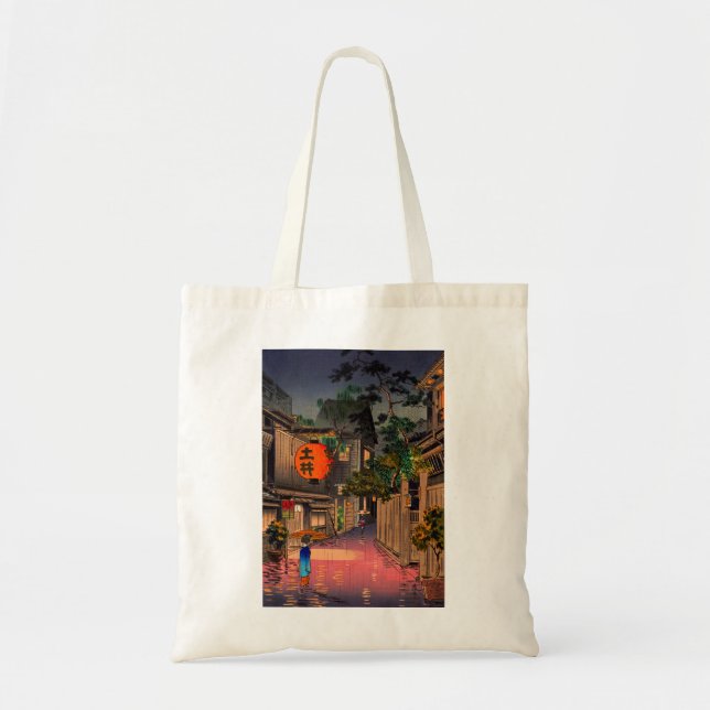 Tsuchiya Koitsu - Evening at Ushigome Tote Bag (Front)