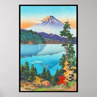 Tsuchiya Koitsu Lake Ashi in the Hakone Hills Poster