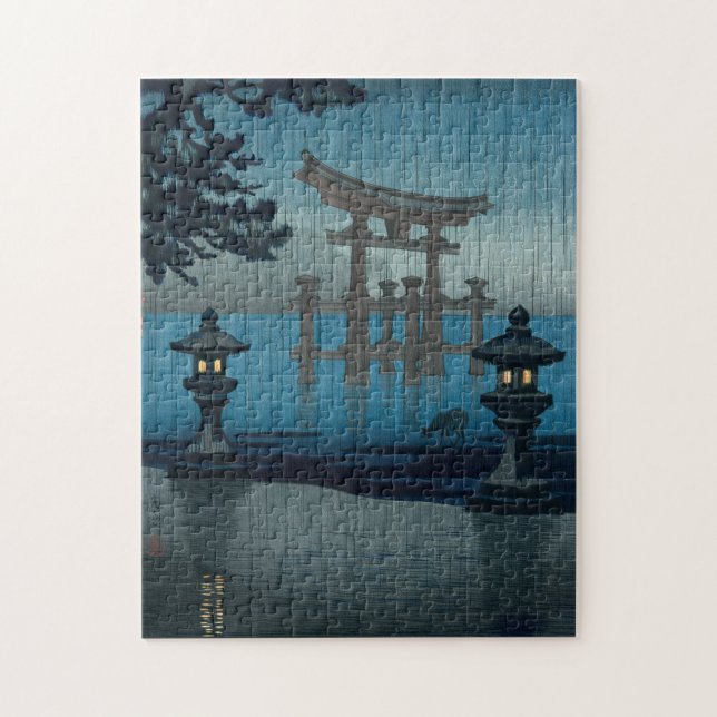 Tsuchiya Koitsu - Miyajima in the Rain Jigsaw Puzzle (Vertical)