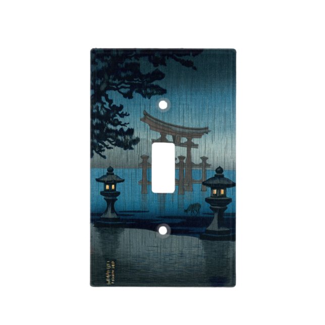 Tsuchiya Koitsu - Miyajima in the Rain Light Switch Cover (Front)