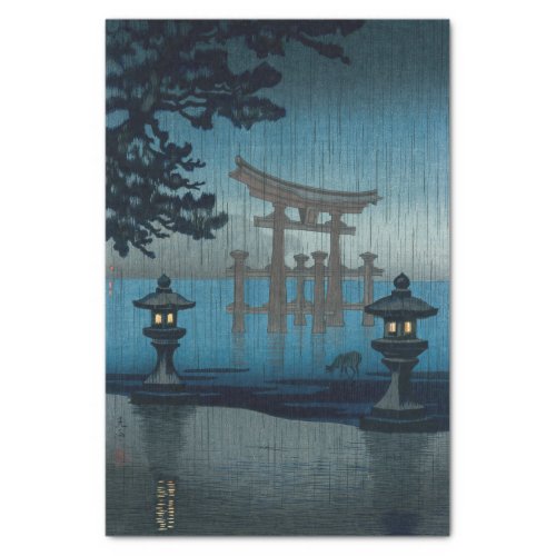 Tsuchiya Koitsu _ Miyajima in the Rain Tissue Paper