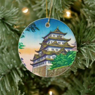 Tsuchiya Koitsu Nagoya Castle shin hanga scenery Ceramic Ornament