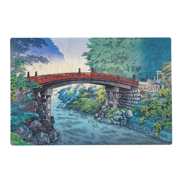 Tsuchiya Koitsu - Sacred Bridge at Nikko Placemat (Front)