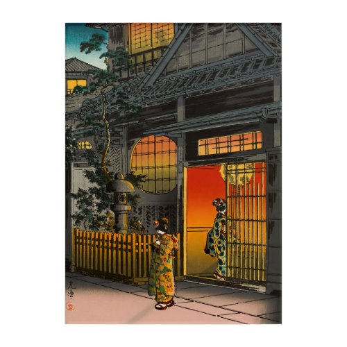 Tsuchiya Koitsu _ Side Street Araki in Yotsuya Acrylic Print