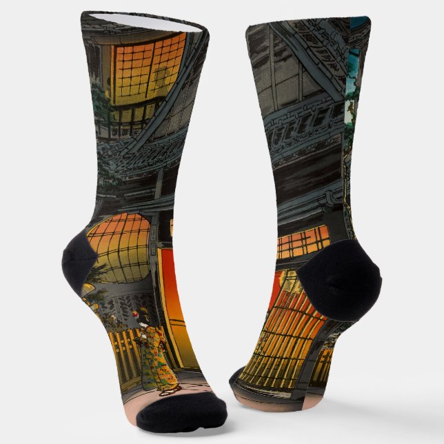 Tsuchiya Koitsu - Side Street Araki in Yotsuya Socks (Angled)