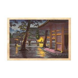 Tsuchiya Koitsu Sketches Takanawa Sengakuji Temple Canvas Print