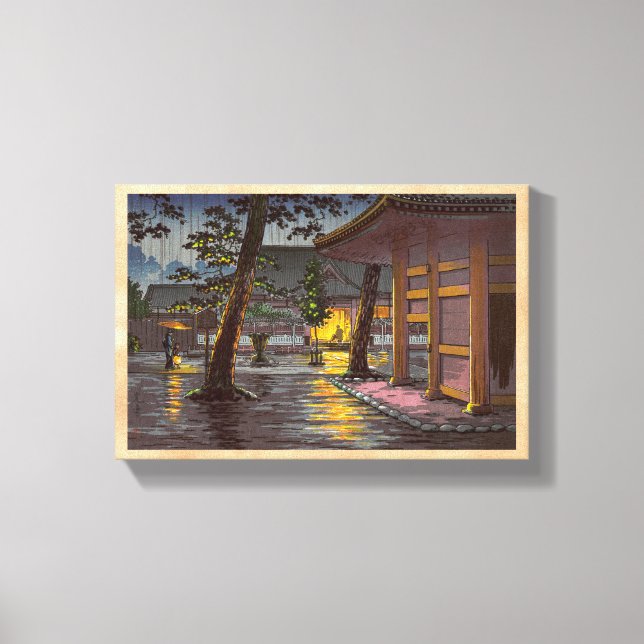 Tsuchiya Koitsu Sketches Takanawa Sengakuji Temple Canvas Print (Front)
