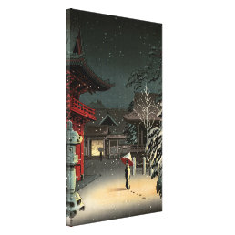 Tsuchiya Koitsu - Snow at Nezu Shrine Canvas Print