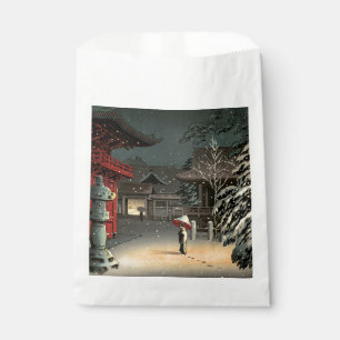 Tsuchiya Koitsu - Snow at Nezu Shrine Favor Bag