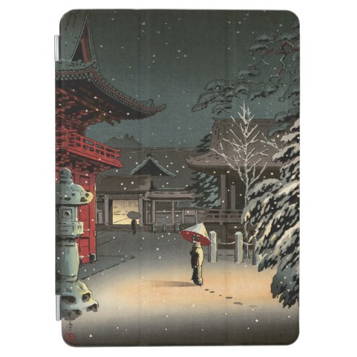 Tsuchiya Koitsu _ Snow at Nezu Shrine iPad Air Cover