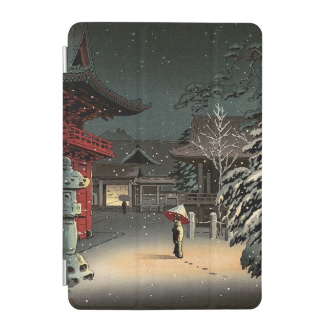 Tsuchiya Koitsu - Snow at Nezu Shrine iPad Mini Cover (Front)