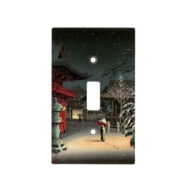 Tsuchiya Koitsu - Snow at Nezu Shrine Light Switch Cover