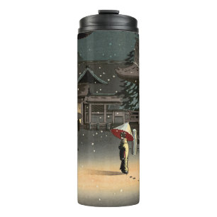 Tsuchiya Koitsu - Snow at Nezu Shrine Thermal Tumbler