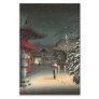 Tsuchiya Koitsu - Snow at Nezu Shrine Tissue Paper