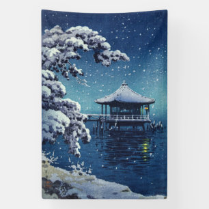 Tsuchiya Koitsu - Snow on the Ukimido at Katada Banner
