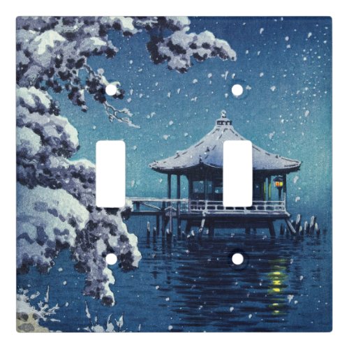 Tsuchiya Koitsu _ Snow on the Ukimido at Katada Light Switch Cover