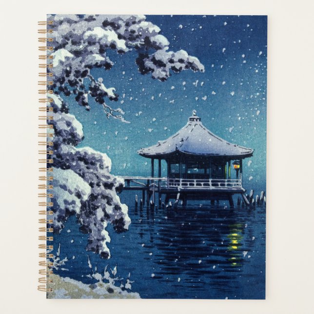 Tsuchiya Koitsu - Snow on the Ukimido at Katada Planner (Front)
