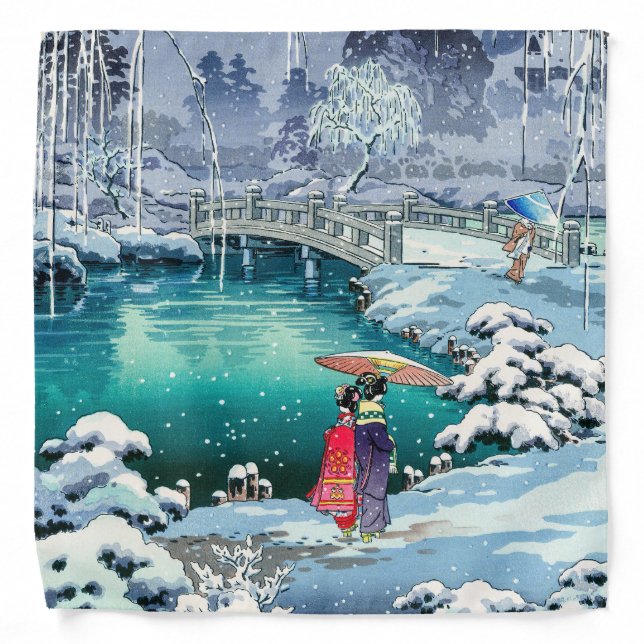 Tsuchiya Koitsu - Spring Snow at Maruyama Bandana (Front)