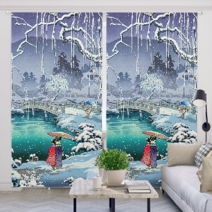 Tsuchiya Koitsu - Spring Snow at Maruyama Blackout Curtains