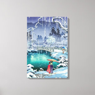 Tsuchiya Koitsu - Spring Snow at Maruyama Canvas Print