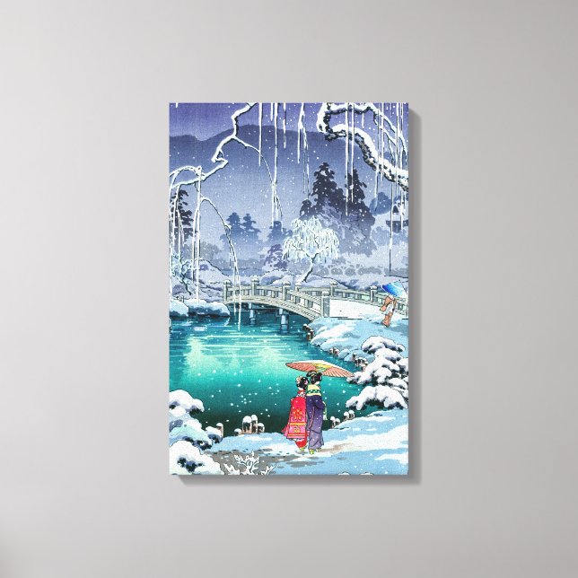 Tsuchiya Koitsu - Spring Snow at Maruyama Canvas Print (Front)