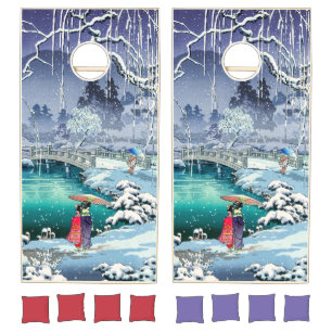Tsuchiya Koitsu - Spring Snow at Maruyama Cornhole Set