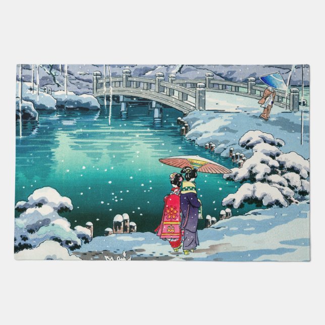 Tsuchiya Koitsu - Spring Snow at Maruyama Doormat (Front)