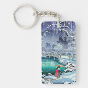 Tsuchiya Koitsu - Spring Snow at Maruyama Keychain