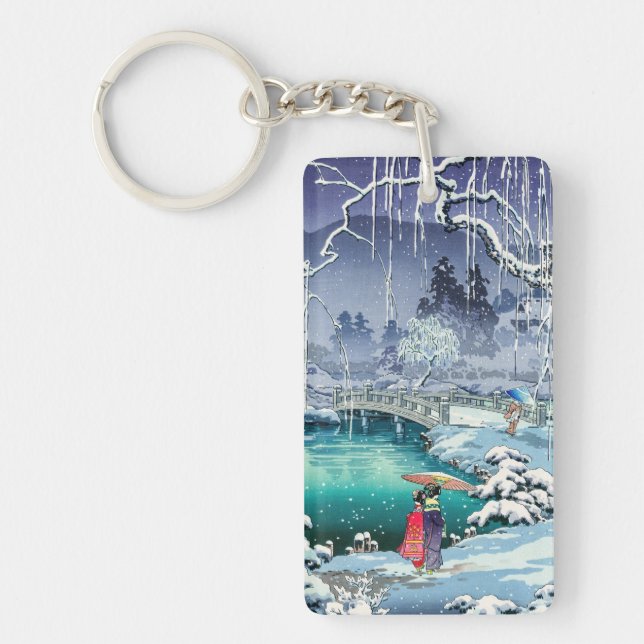 Tsuchiya Koitsu - Spring Snow at Maruyama Keychain (Front)