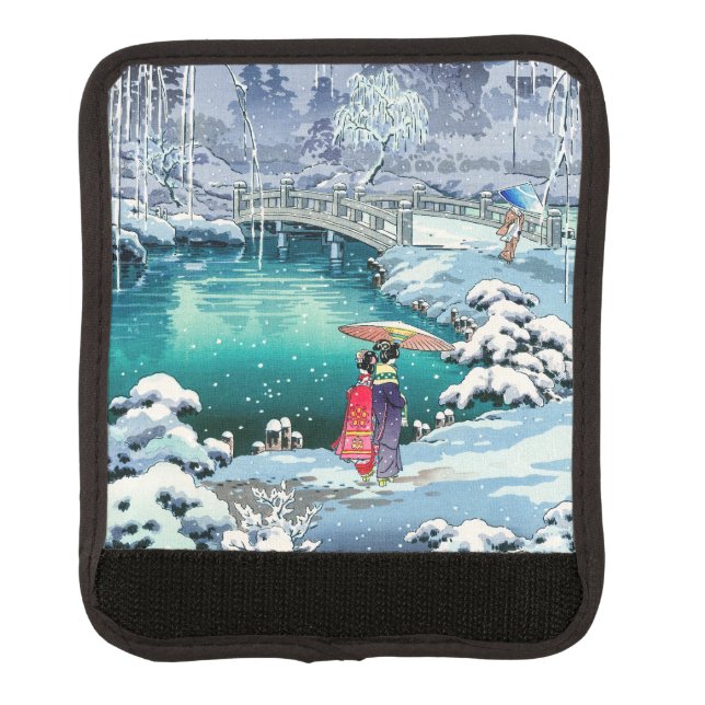 Tsuchiya Koitsu - Spring Snow at Maruyama Luggage Handle Wrap (Front)