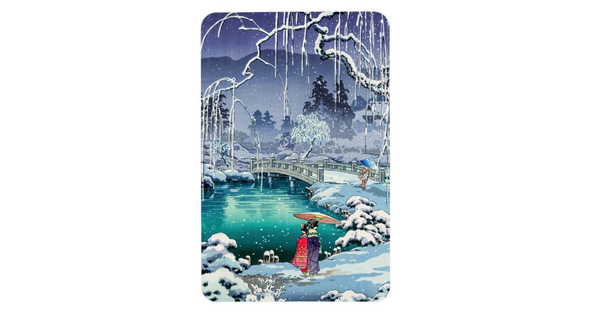 Tsuchiya Koitsu - Spring Snow at Maruyama Magnet | Zazzle