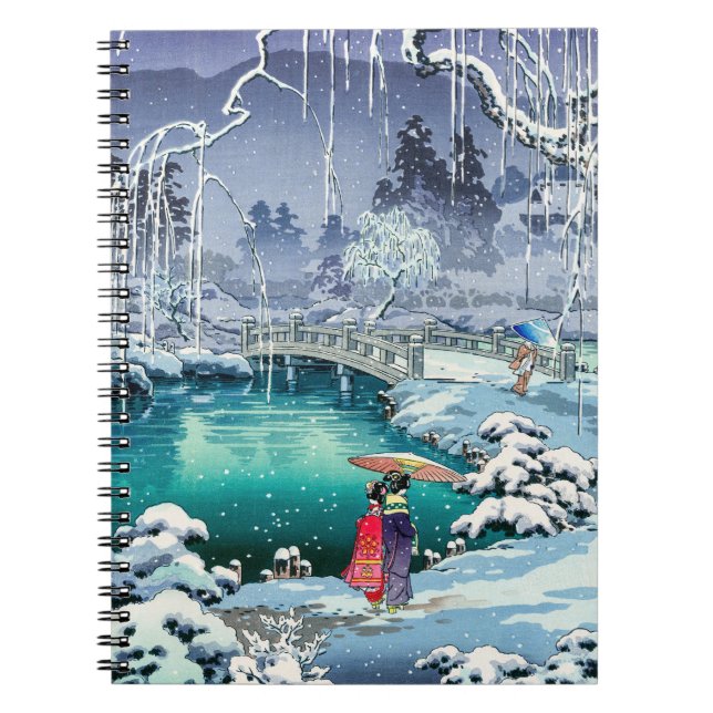 Tsuchiya Koitsu - Spring Snow at Maruyama Notebook (Front)