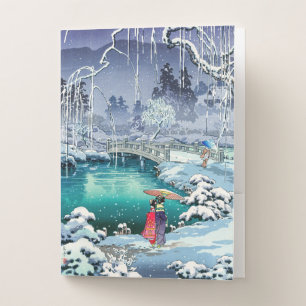Tsuchiya Koitsu - Spring Snow at Maruyama Pocket Folder