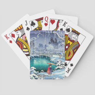 Tsuchiya Koitsu - Spring Snow at Maruyama Poker Cards