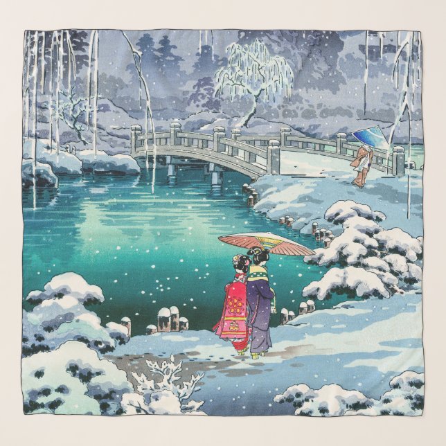 Tsuchiya Koitsu - Spring Snow at Maruyama Scarf (Front)