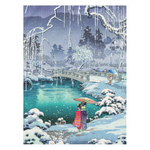 Tsuchiya Koitsu - Spring Snow at Maruyama Tablecloth