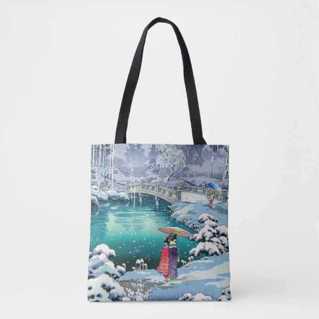 Tsuchiya Koitsu - Spring Snow at Maruyama Tote Bag (Front)