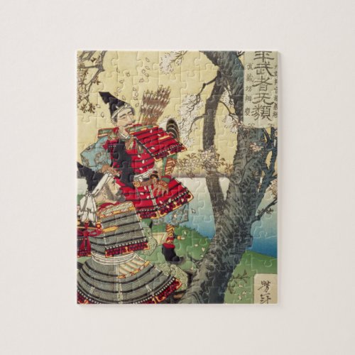 Tsukioka Yoshitoshi _ Yoshitsune and Benkei Jigsaw Puzzle