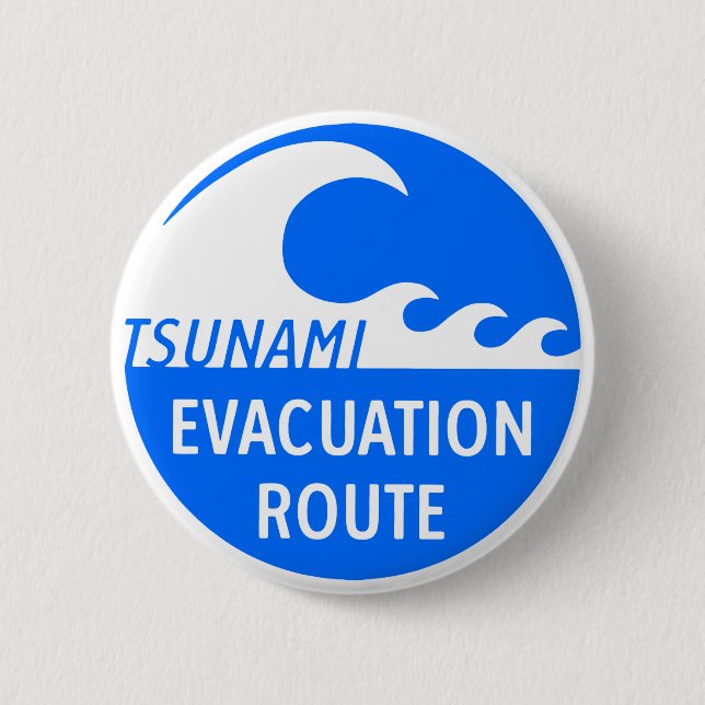 Tsunami Evacuation Route Button (Front)
