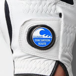 Tsunami Evacuation Route Golf Glove