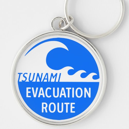 Tsunami Evacuation Route Keychain