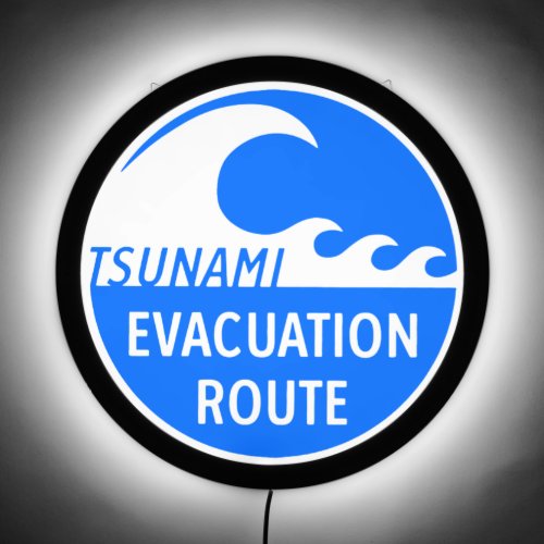 Tsunami Evacuation Route LED Sign