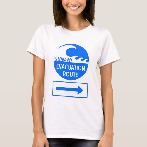 Tsunami Evacuation Route T_Shirt