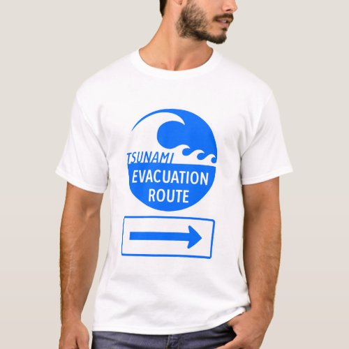 Tsunami Evacuation Route T_Shirt