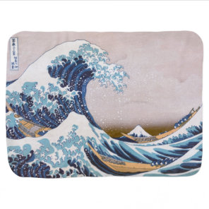 Tsunami Great Wave off Kanagawa Japan by Hokusai Baby Blanket