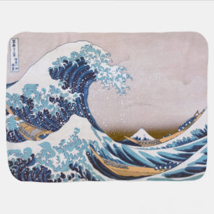 Tsunami Great Wave off Kanagawa Japan by Hokusai Baby Blanket