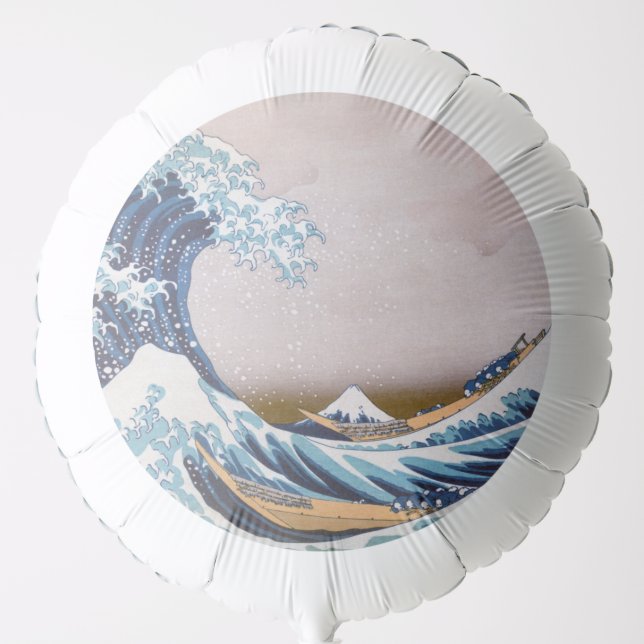 Tsunami Great Wave off Kanagawa Japan by Hokusai Balloon (Front)